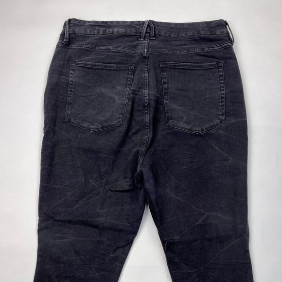 Good American Good Waist Crop Raw Edge Jeans Women 18 Stretch Cotton High Rise - Picture 6 of 14